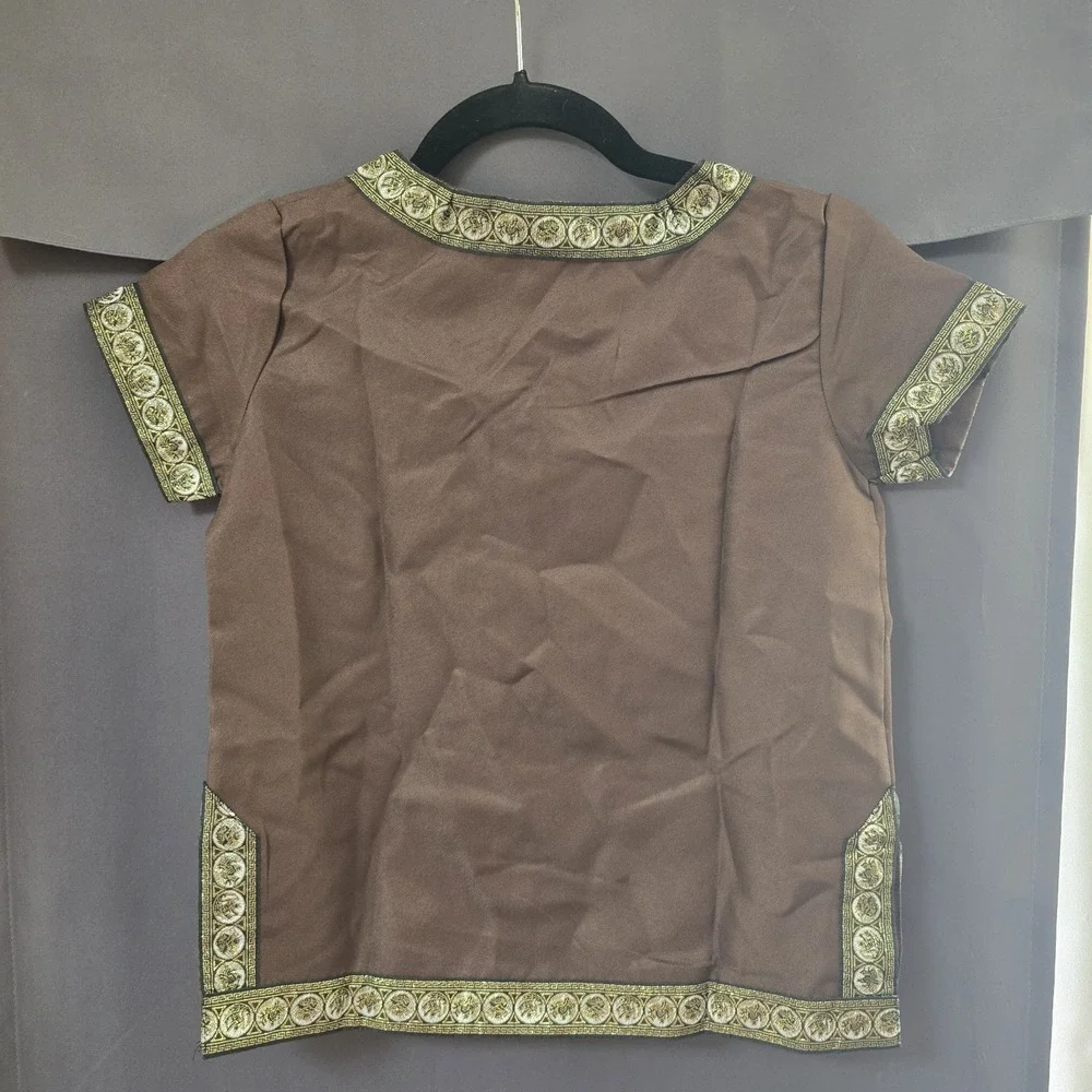 G.C Kids Renaissance Shirt Cloak Belt Medieval Costume Hooded Cape 3-4 Years Cos